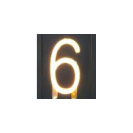 Chiffre 6 en led filament rigide ( blanc chaud )