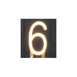 Chiffre 6 en led filament rigide ( blanc chaud )