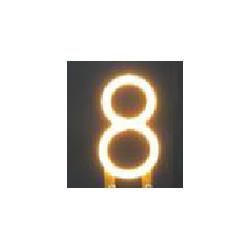 Chiffre 8 en led filament rigide ( blanc chaud )