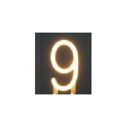 Chiffre 9 en led filament rigide ( blanc chaud )
