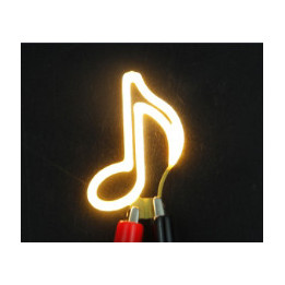 Note de musique lumineuse en led filament rigide ( blanc chaud )