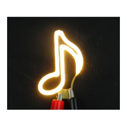 Note de musique lumineuse en led filament rigide ( blanc chaud )