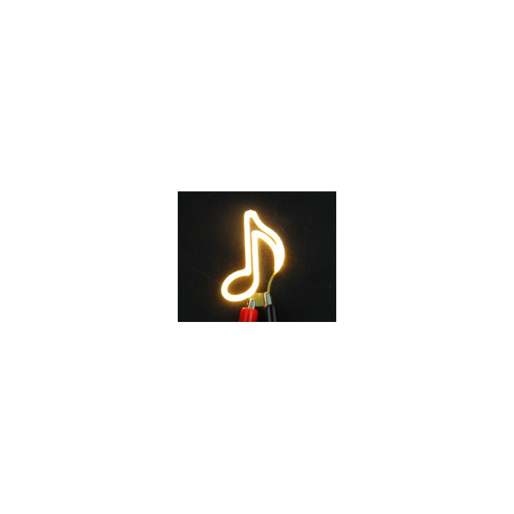 Note de musique lumineuse en led filament rigide ( blanc chaud )