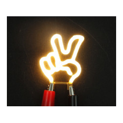 Main signe V en led filament rigide ( blanc chaud )