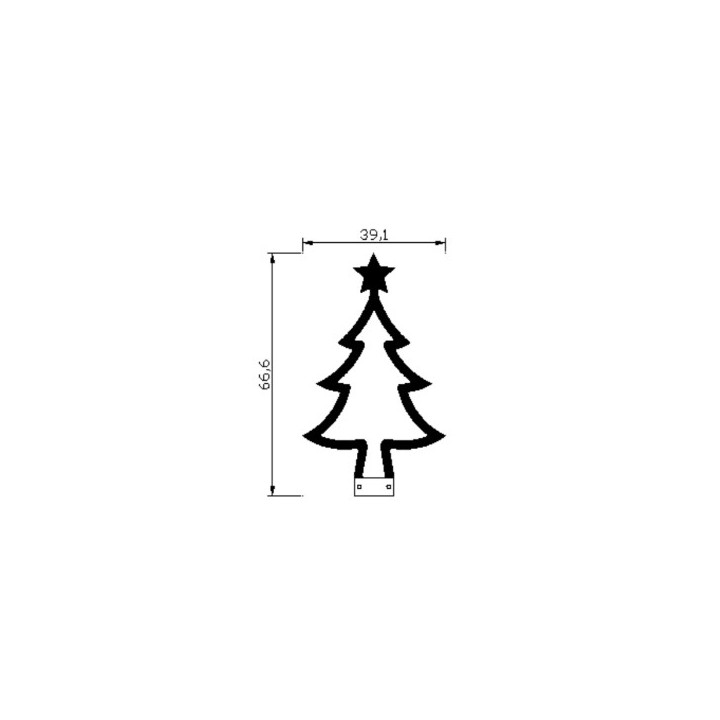 Dimensions du sapin de Noël en led filament rigide ( vert et blanc chaud )