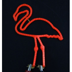 Flamand rose en led filament rigide ( rouge ) une fois alimentée