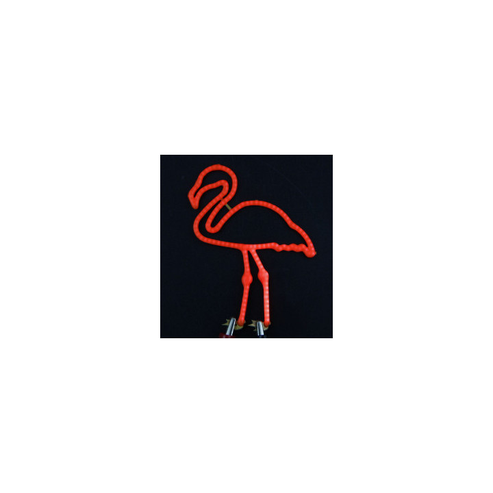 Flamand rose en led filament rigide ( rouge ) une fois alimentée