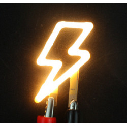 Eclair led filament rigide ( blanc chaud ) une fois alimenté