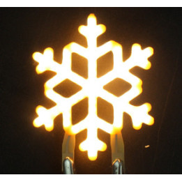 Flocon de neige filament rigide ( blanc chaud ) une fois allumé