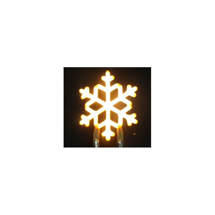 Flocon de neige filament rigide ( blanc chaud ) une fois allumé