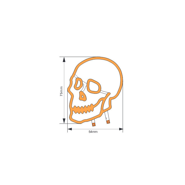 Dimensions du crane led filament ( blanc chaud )