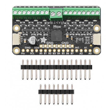 Carte drivers 8 canaux pour solénoïdes Adafruit 6318 et ses connecteurs livrés
