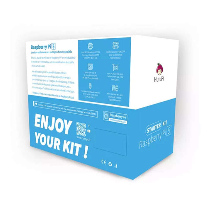 Boite de rangement du Starter kit HutoPi Raspberry Pi 5 version 2 GB