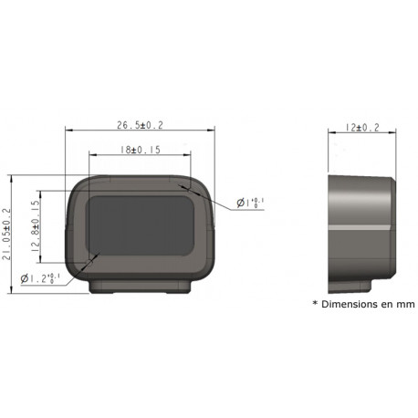 Dimensions du capteur de distance LiDAR TF-Nova Dimensions du capteur de distance LiDAR TF-Nova