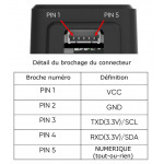 Brochage du capteur de distance LiDAR TF-Nova Brochage du capteur de distance LiDAR TF-Nova