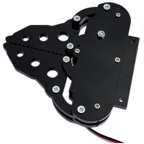 Pince robotique à mâchoires parallèle complètement fermée