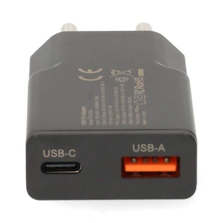 Chargeur mural 20 W pour tablette et smartphone