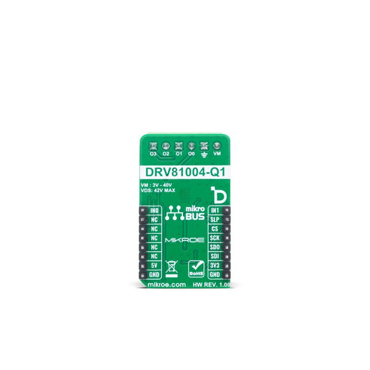 Vue arrière du module drivers pour solénoïdes Click MIKROE-6574