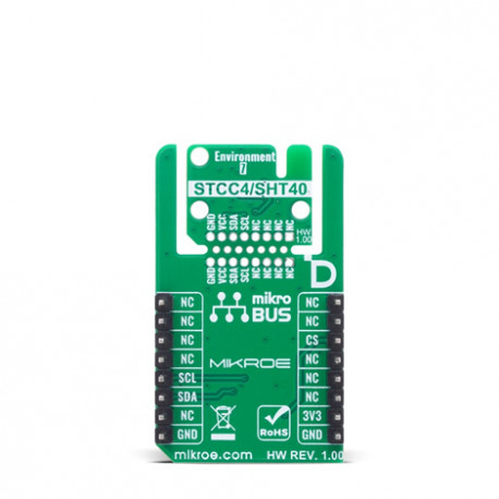 Vu de dessous du module Environment 7 click board MIKROE-6600 Vu de dessous du module Environment 7 click board MIKROE-6600