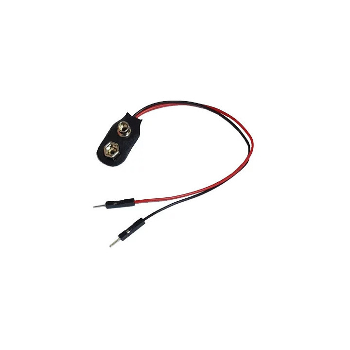 Adaptateur pile 9 V vers 2 broches mâles