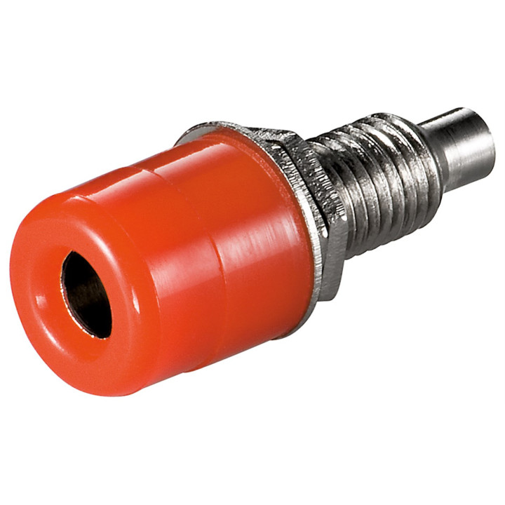 Douille 4 mm standard isolée - rouge