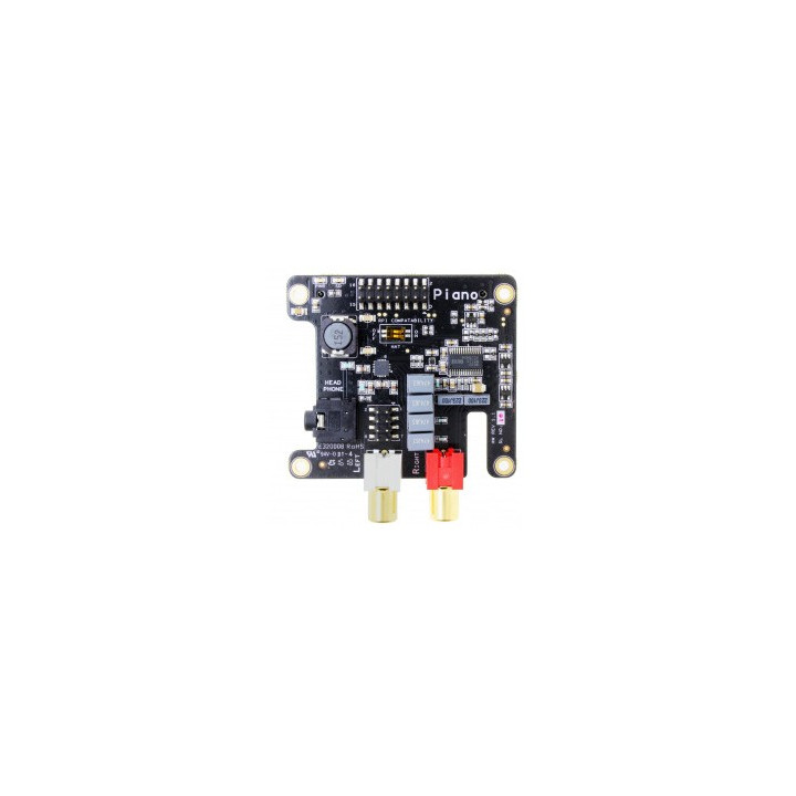 Platine "PIANO 1.1 DAC" option audio pour Raspberry Pi3 ou Sparky SDBC