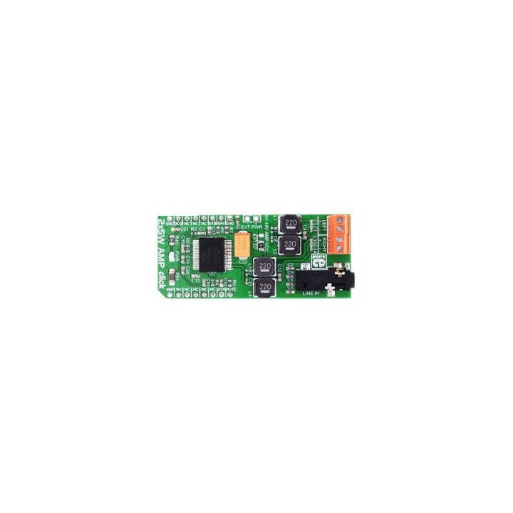MIKROE-2477 : 2x5W AMP click - ampli 2 x 5 W - TDA7491LP