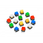 bouton poussoir 12x12mm à capuchon carré OMRON