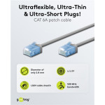 Caractéristiques techniques câble Ethernet RJ45 ultra flexible CAT 6A (0,5 m) Caractéristiques techniques câble Ethernet RJ45 ultra flexible CAT 6A (0,5 m)