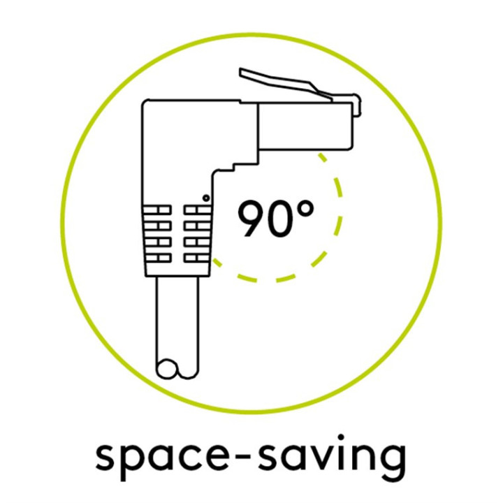 Câble RJ45 CAT 6 avec connecteur coudé (0,50 m)