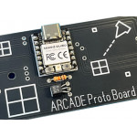 Vue arrière du Kit Arcade Proto Board compatible Arduino Vue arrière du Kit Arcade Proto Board compatible Arduino