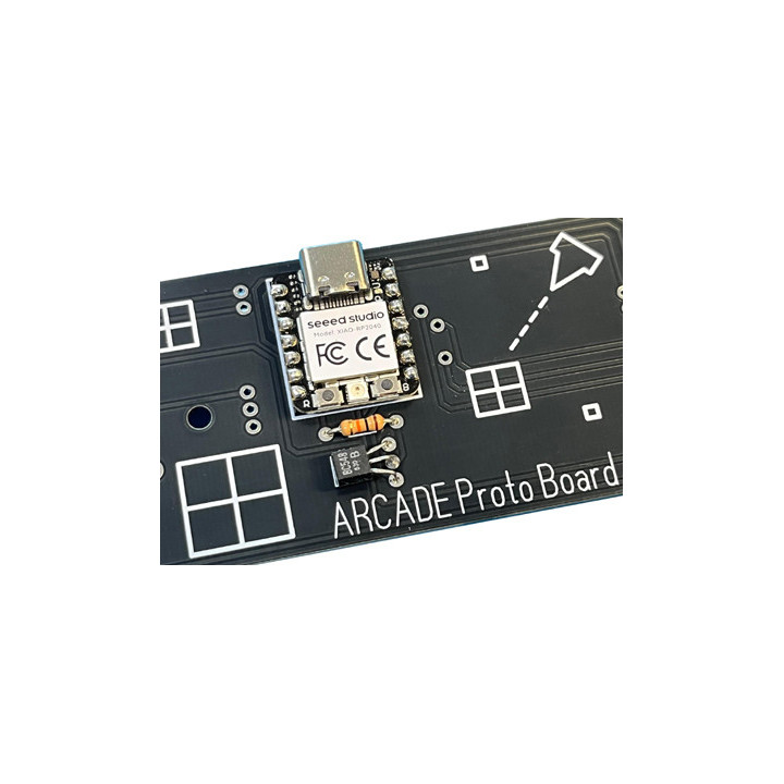 Vue arrière du Kit Arcade Proto Board compatible Arduino
