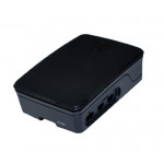 Vue de côté du boitier officiel Pi Case ventilé pour Raspberry Pi 5 Vue de côté du boitier officiel Pi Case ventilé pour Raspberry Pi 5