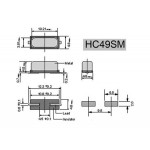 Quartz 30 MHZ boitier HC49SM montage en surface CMS