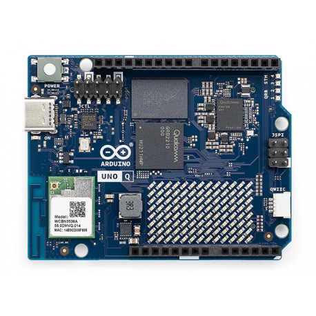 Vue de dessus de la carte Arduino UNO Q ABX00162