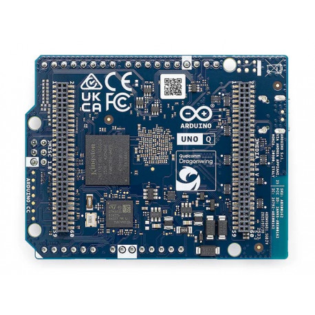 Vue de dessous de la carte Arduino UNO Q ABX00162