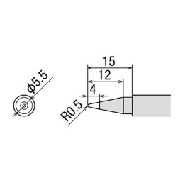 Panne conique 1mm pour fer PX-201 et PX-338