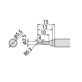 Panne conique 0,6mm pour fer PX-201 et PX-338
