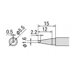 Panne tournevis 1,2mm pour fer PX-201 et PX-338