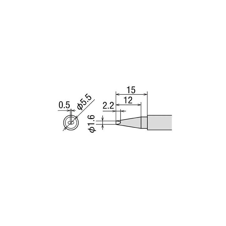 Panne tournevis 1,2mm pour fer PX-201 et PX-338