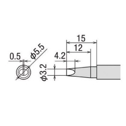 Panne tournevis 3,2mm pour fer PX-201 et PX-338
