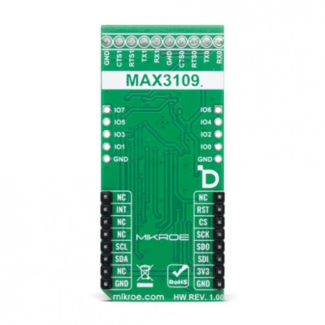 Vue arrière du module UART I2C/SPI 2 - MIKROE-6827