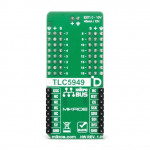 Vu de dessous du module de pilotage de servomoteurs Servo 3 Click MIKROE-6837