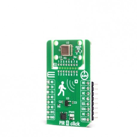 Vue de côté du module PIR 4 click MIKROE-6859