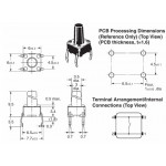 Dimension du commutateur tactile B3F-1070 Dimension du commutateur tactile B3F-1070