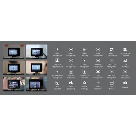 Module HuskyLens 2 : 20 modèles IA intégrés.