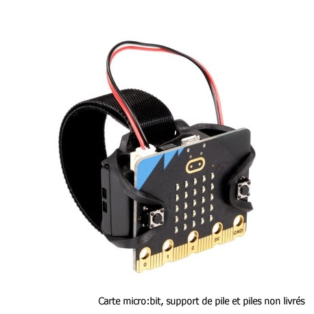 étapes de montage du bracelet avec une carte micro:bit