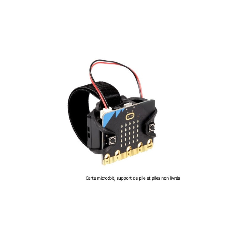 étapes de montage du bracelet avec une carte micro:bit