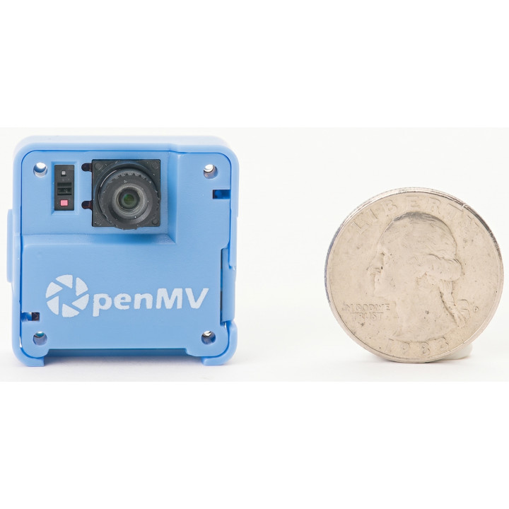 Caméra intelligente OpenMV OMV-N6 dans son boitier avec pièce