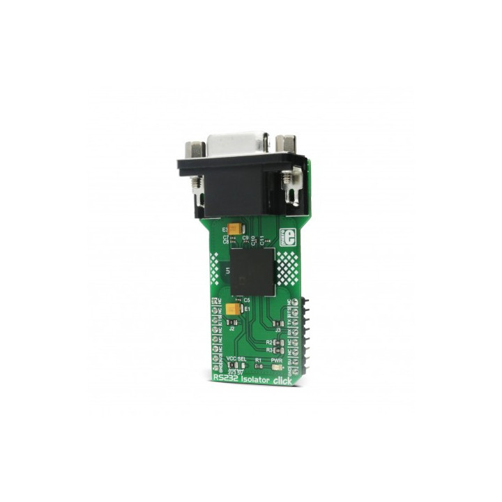Vue de côté de l'interface RS232 Isolator click
